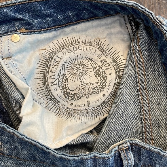 Rachel Roy Denim Studded Shorts Size 28 - Picture 4 of 5